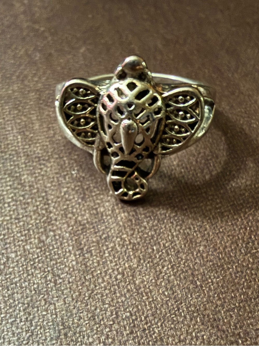 Silver-tone Elephant Ring